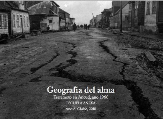 Portada del libro Geografía del alma. Terremoto en Ancud, año 1960