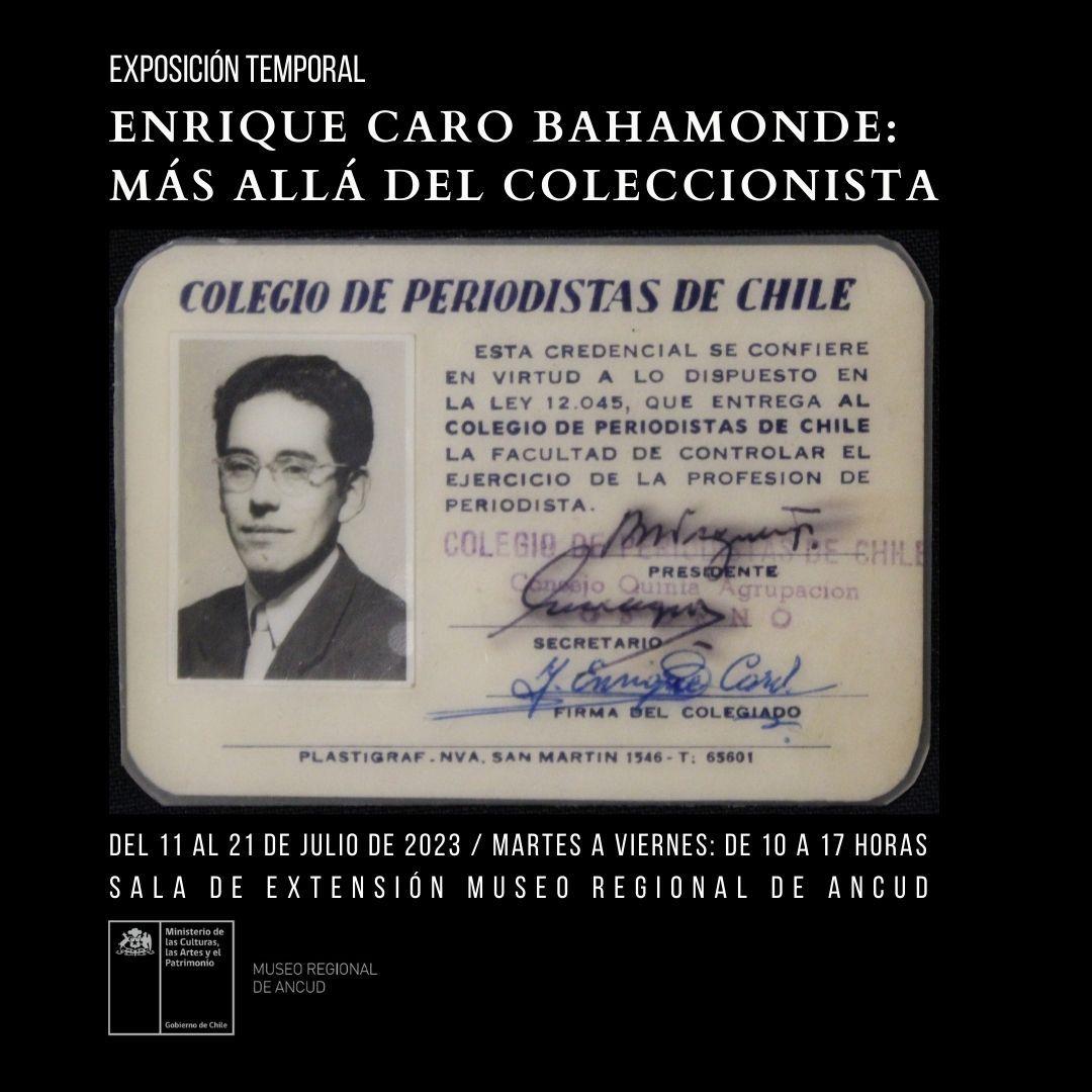 Afiche exposición Enrique Caro Bahamonde: más allá del coleccionista Afiche exposición Enrique Caro Bahamonde: más allá del coleccionista
